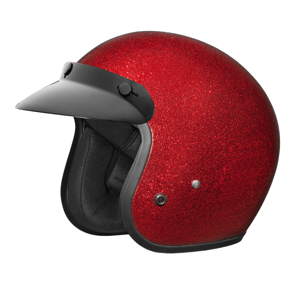 Daytona Cruiser Metal Flake Helmet, Red / L Daytona Cruiser Metal Flake Helmet, Red / L