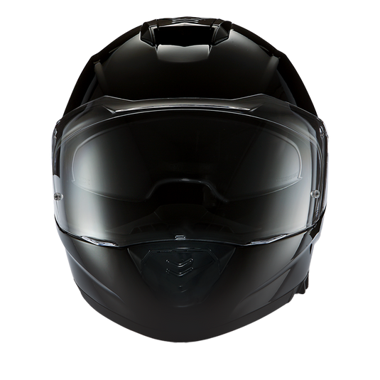 Daytona Detour Full Face Motorcycle Helmet - DOT Certified, Dual Visor, Street Bike Helmet, Men/Women/Youth - Hi-Gloss Black