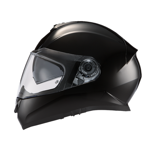 Daytona Detour Full Face Motorcycle Helmet - DOT Certified, Dual Visor, Street Bike Helmet, Men/Women/Youth - Hi-Gloss Black