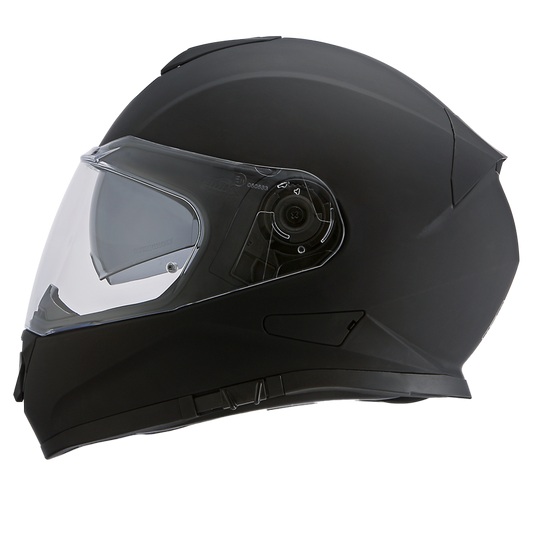 Daytona Detour Full Face Motorcycle Helmet - DOT Certified, Dual Visor, Street Bike Helmet, Men/Women/Youth - Dull Black