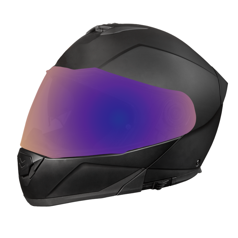 Load image into Gallery viewer, Daytona Glide Modular Motorcycle Helmet - DOT Approved, Bluetooth Ready, Dual Visor, Men/Women/Youth - Dull Black
