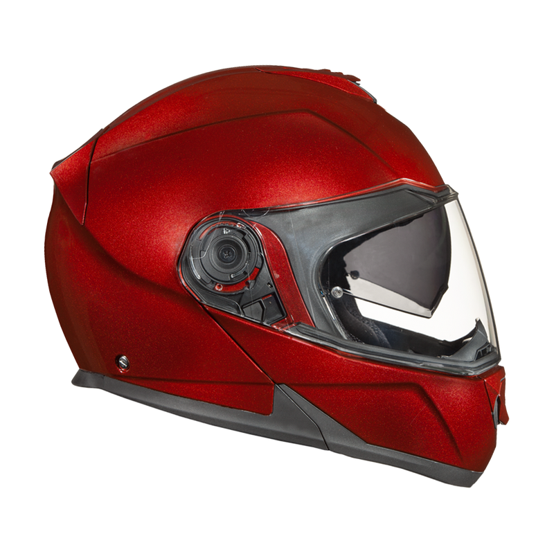 Load image into Gallery viewer, Daytona Glide Modular Motorcycle Helmet - DOT Approved, Bluetooth Ready, Dual Visor, Men/Women/Youth - Black Cherry