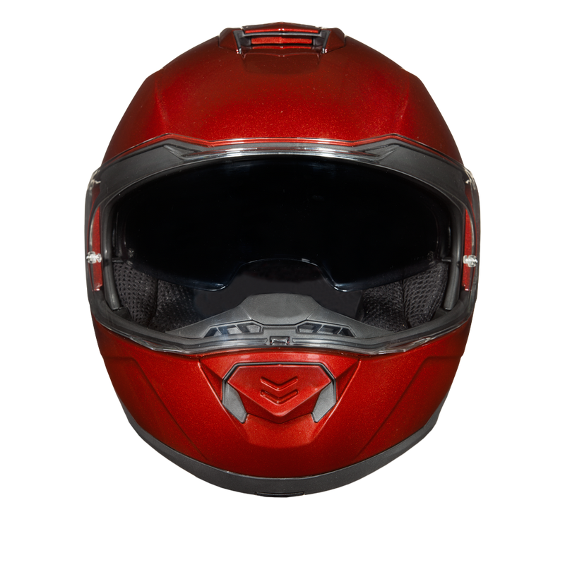 Load image into Gallery viewer, Daytona Glide Modular Motorcycle Helmet - DOT Approved, Bluetooth Ready, Dual Visor, Men/Women/Youth - Black Cherry