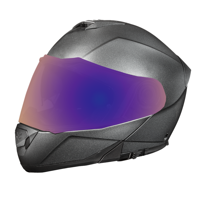 Load image into Gallery viewer, Daytona Glide Modular Motorcycle Helmet - DOT Approved, Bluetooth Ready, Dual Visor, Men/Women/Youth - Gun Metal Grey Metallic
