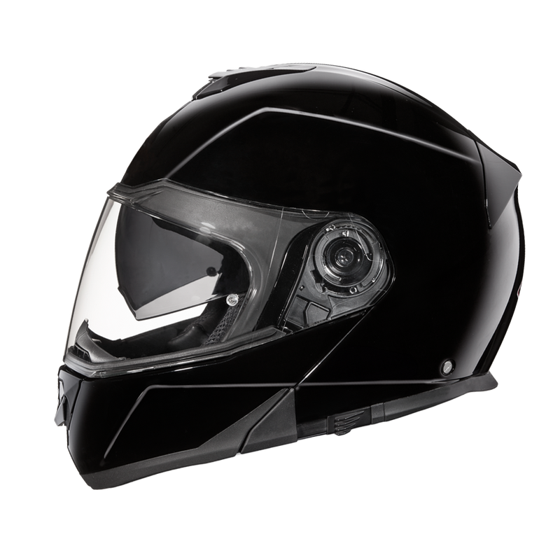Load image into Gallery viewer, Daytona Glide Modular Motorcycle Helmet - DOT Approved, Bluetooth Ready, Dual Visor, Men/Women/Youth - Hi-Gloss Black