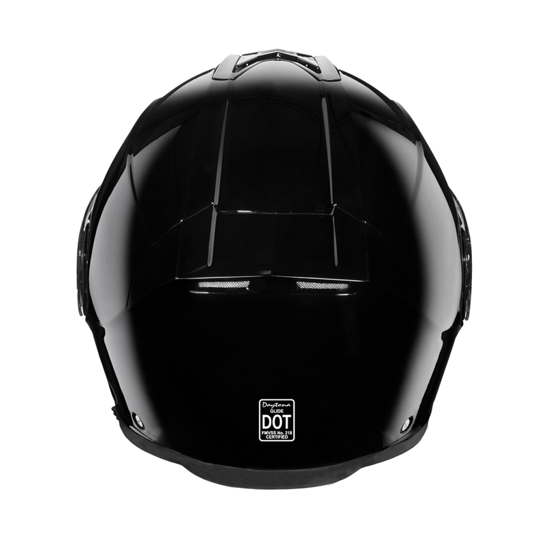 Load image into Gallery viewer, Daytona Glide Modular Motorcycle Helmet - DOT Approved, Bluetooth Ready, Dual Visor, Men/Women/Youth - Hi-Gloss Black