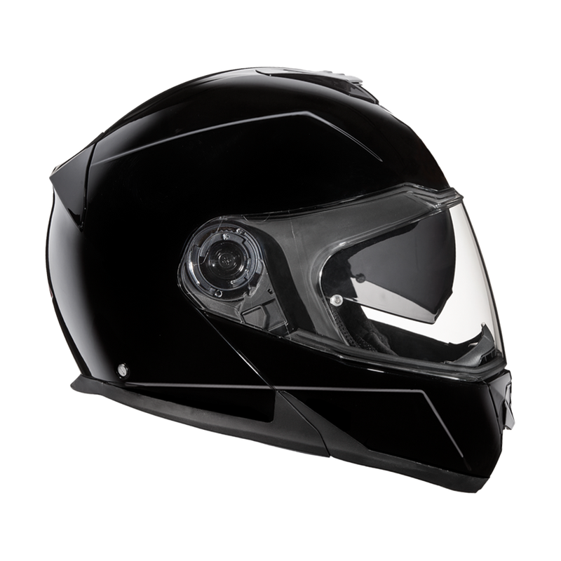 Load image into Gallery viewer, Daytona Glide Modular Motorcycle Helmet - DOT Approved, Bluetooth Ready, Dual Visor, Men/Women/Youth - Hi-Gloss Black