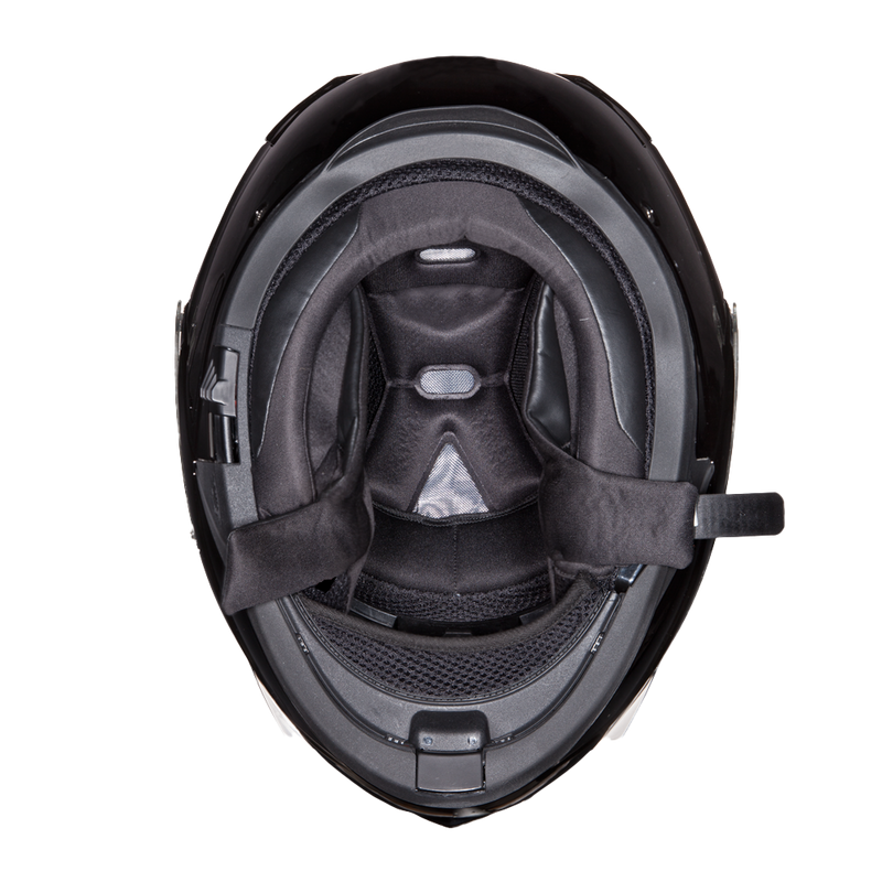 Load image into Gallery viewer, Daytona Glide Modular Motorcycle Helmet - DOT Approved, Bluetooth Ready, Dual Visor, Men/Women/Youth - Hi-Gloss Black