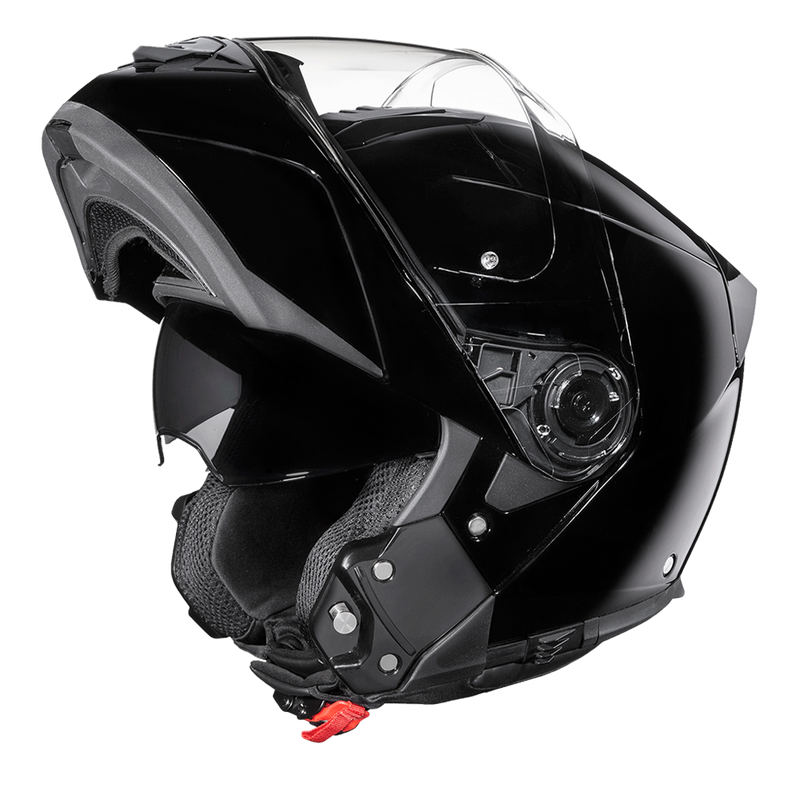 Load image into Gallery viewer, Daytona Glide Modular Motorcycle Helmet - DOT Approved, Bluetooth Ready, Dual Visor, Men/Women/Youth - Hi-Gloss Black