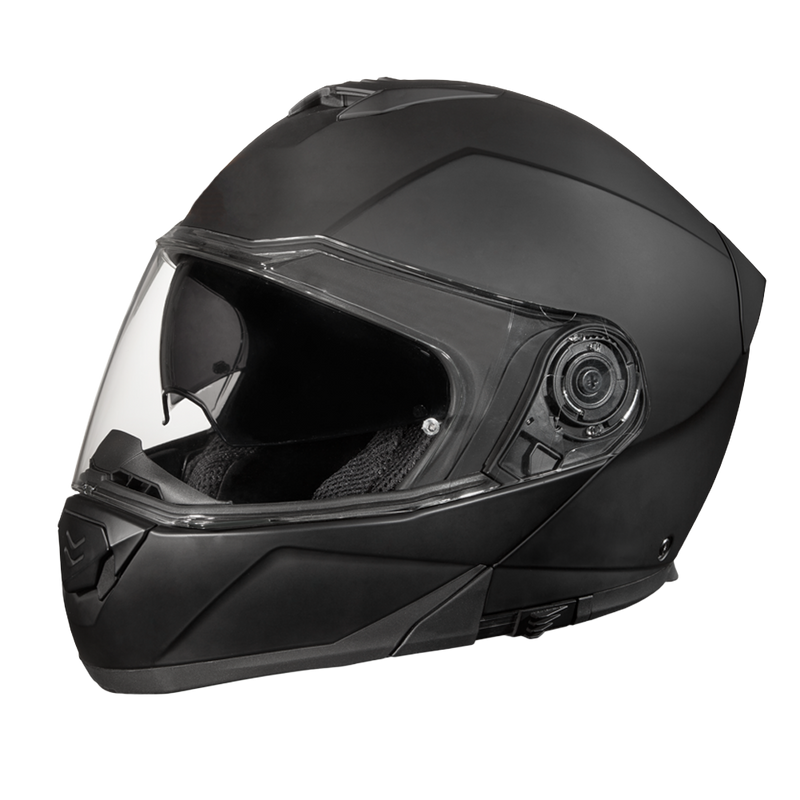 Load image into Gallery viewer, Daytona Glide Modular Motorcycle Helmet - DOT Approved, Bluetooth Ready, Dual Visor, Men/Women/Youth - Dull Black