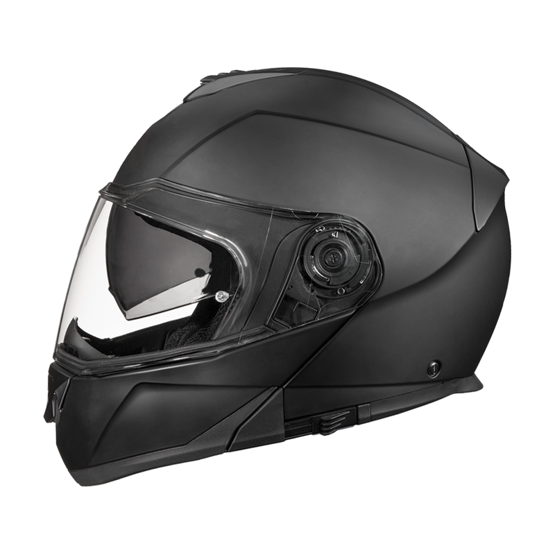 Load image into Gallery viewer, Daytona Glide Modular Motorcycle Helmet - DOT Approved, Bluetooth Ready, Dual Visor, Men/Women/Youth - Dull Black