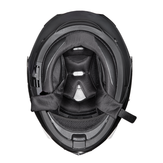 Daytona Glide Modular Motorcycle Helmet - DOT Approved, Bluetooth Ready, Dual Visor, Men/Women/Youth - Dull Black