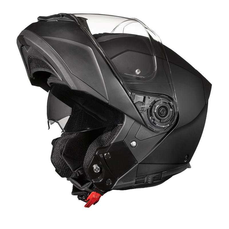 Load image into Gallery viewer, Daytona Glide Modular Motorcycle Helmet - DOT Approved, Bluetooth Ready, Dual Visor, Men/Women/Youth - Dull Black
