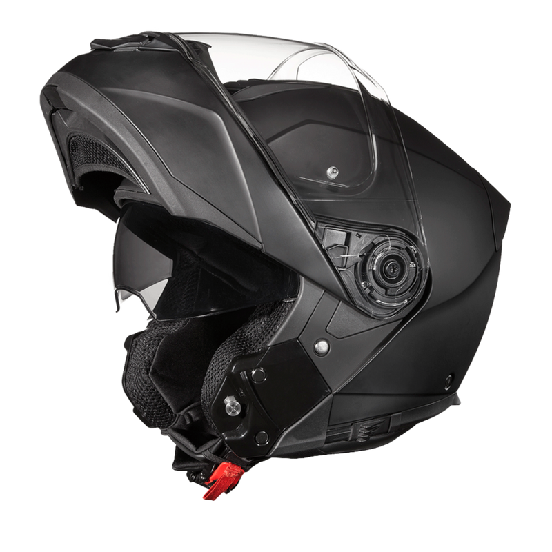 Load image into Gallery viewer, Daytona Glide Modular Motorcycle Helmet - DOT Approved, Bluetooth Ready, Dual Visor, Men/Women/Youth - Dull Black