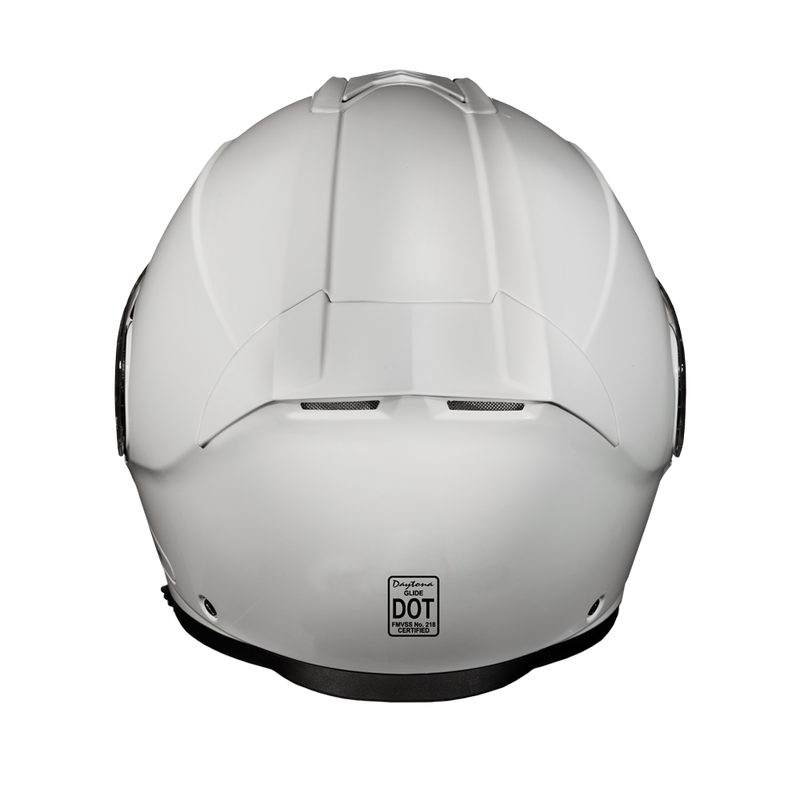 Load image into Gallery viewer, Daytona Glide Modular Motorcycle Helmet - DOT Approved, Bluetooth Ready, Dual Visor, Men/Women/Youth - Hi-Gloss White