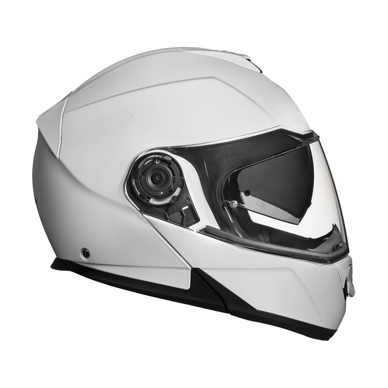 Load image into Gallery viewer, Daytona Glide Modular Motorcycle Helmet - DOT Approved, Bluetooth Ready, Dual Visor, Men/Women/Youth - Hi-Gloss White
