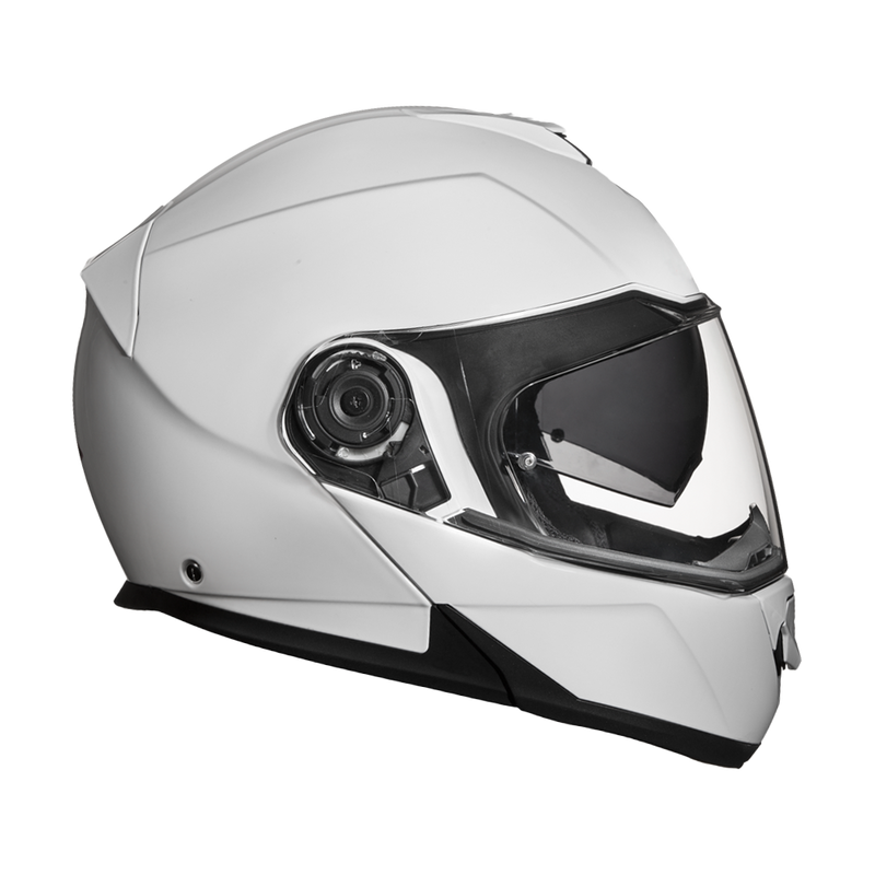 Load image into Gallery viewer, Daytona Glide Modular Motorcycle Helmet - DOT Approved, Bluetooth Ready, Dual Visor, Men/Women/Youth - Hi-Gloss White