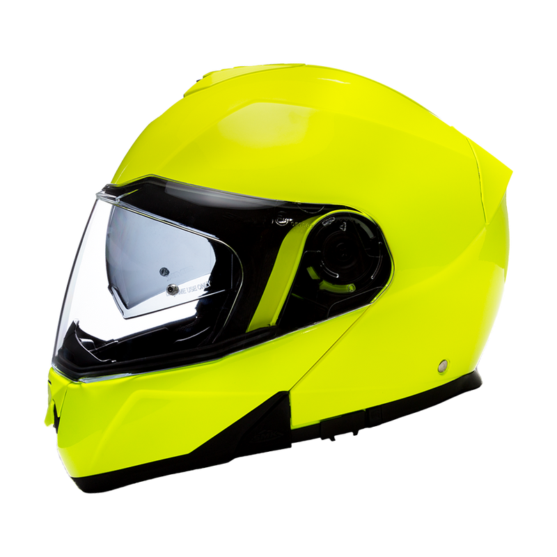 Load image into Gallery viewer, Daytona Glide Modular Motorcycle Helmet - DOT Approved, Bluetooth Ready, Dual Visor, Men/Women/Youth - Fluorescent Yellow