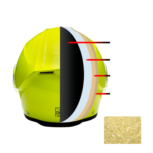 Daytona Glide Modular Motorcycle Helmet - DOT Approved, Bluetooth Ready, Dual Visor, Men/Women/Youth - Fluorescent Yellow