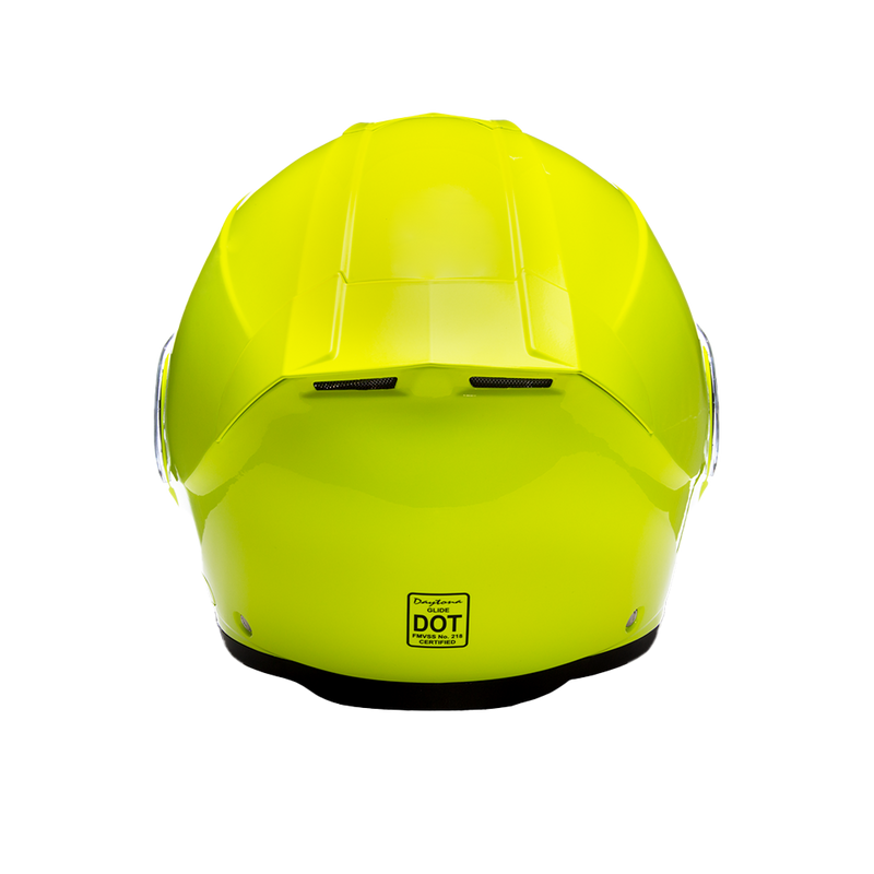 Load image into Gallery viewer, Daytona Glide Modular Motorcycle Helmet - DOT Approved, Bluetooth Ready, Dual Visor, Men/Women/Youth - Fluorescent Yellow