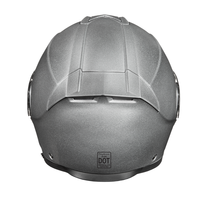 Load image into Gallery viewer, Daytona Glide Modular Motorcycle Helmet - DOT Approved, Bluetooth Ready, Dual Visor, Men/Women/Youth- Silver Metallic