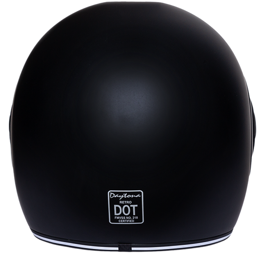 D.O.T. DAYTONA RETRO- DULL BLACK W/ DULL BLACK ACCENTS