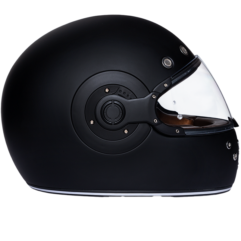 Load image into Gallery viewer, DOT Daytona Retro Full Face Motorcycle Helmet: Vintage Style for Men, Women, &amp; Youth - Dull Black W/ Dull Black Accents
