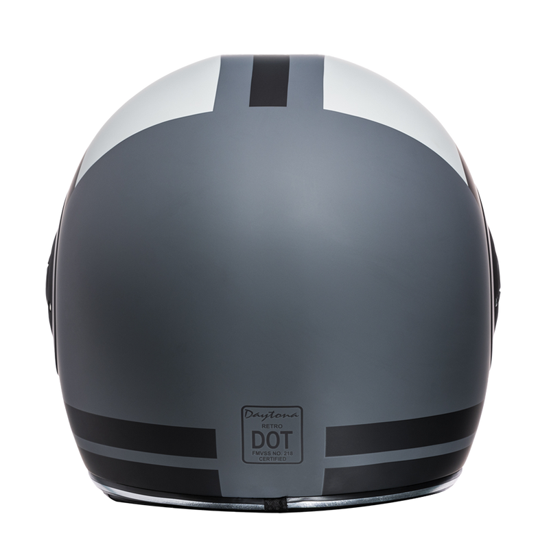 Load image into Gallery viewer, DOT Daytona Retro Full Face Motorcycle Helmet: Vintage Style for Men, Women, & Youth - W/ Racer