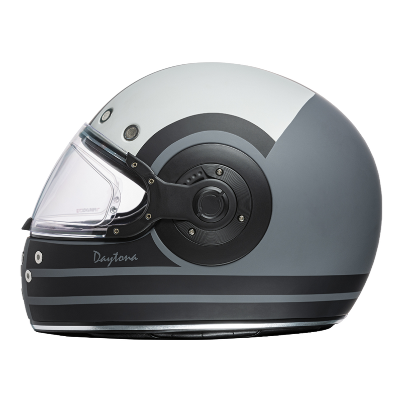 Load image into Gallery viewer, DOT Daytona Retro Full Face Motorcycle Helmet: Vintage Style for Men, Women, & Youth - W/ Racer