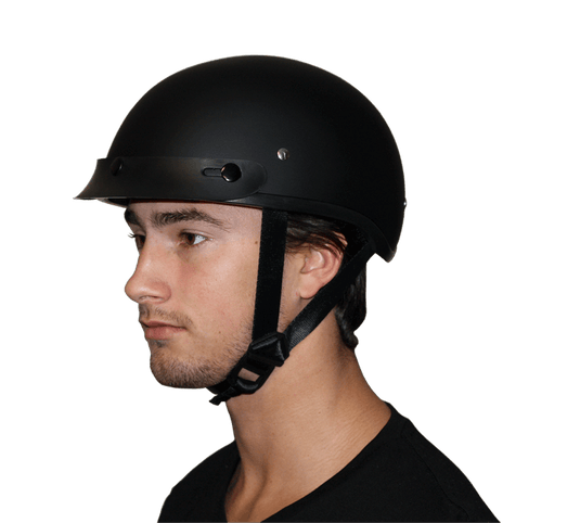 DOT Approved Daytona Motorcycle Half Face Helmet - Skull Cap Graphics for Men, Scooters, ATVs, UTVs & Choppers - W/ Usa
