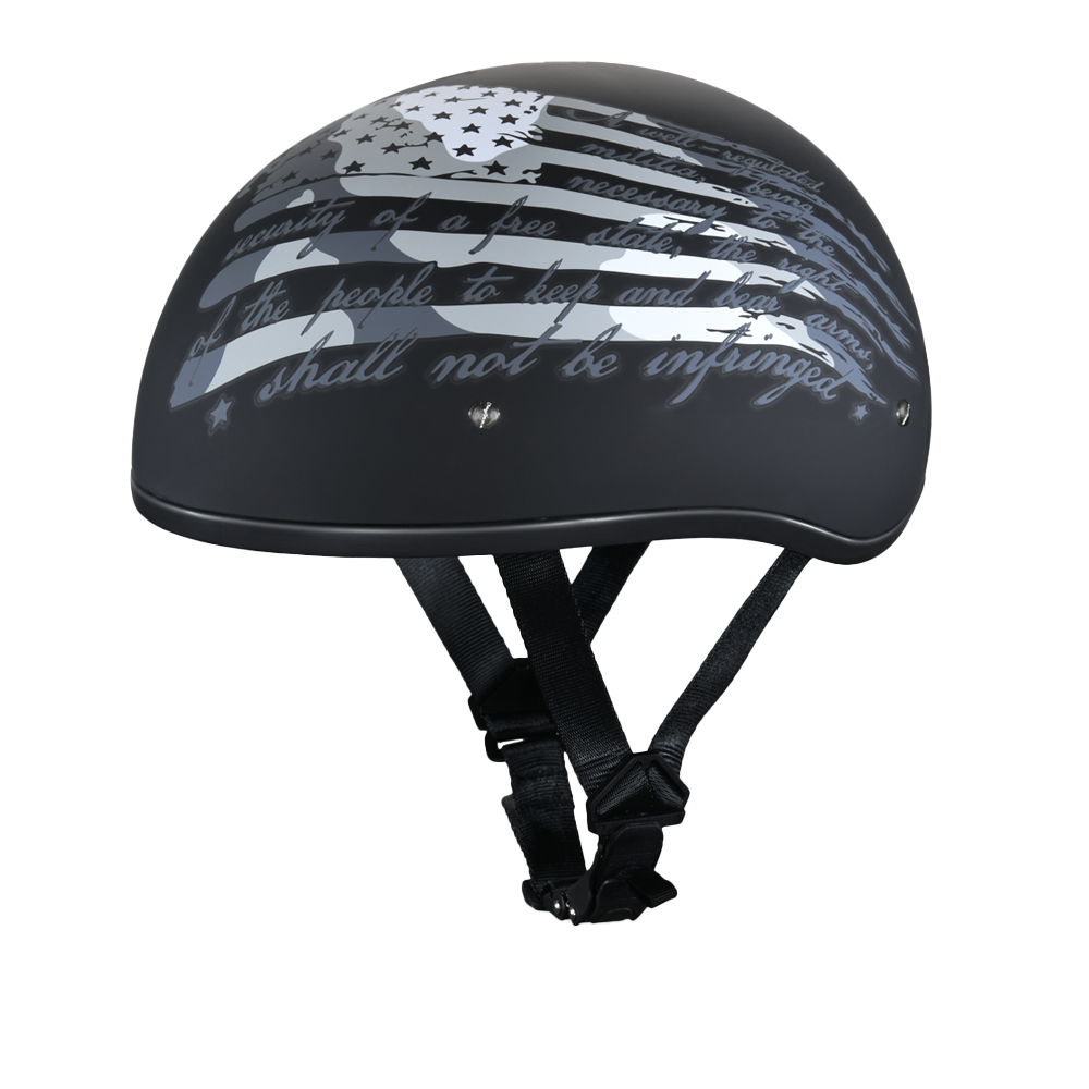 Daytona Skull Cap 2nd Amendment Half Helmet XS Daytona Skull Cap 2nd Amendment Half Helmet XS