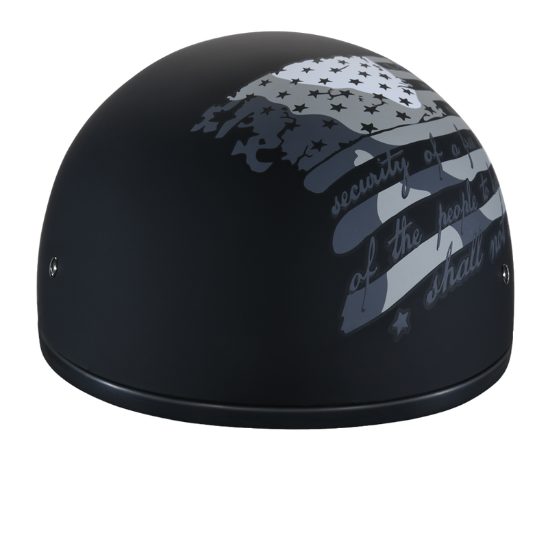 Load image into Gallery viewer, DOT Approved Daytona Motorcycle Half Face Helmet - Skull Cap Graphics for Men, Scooters, ATVs, UTVs &amp; Choppers - W/ 2nd Amendment
