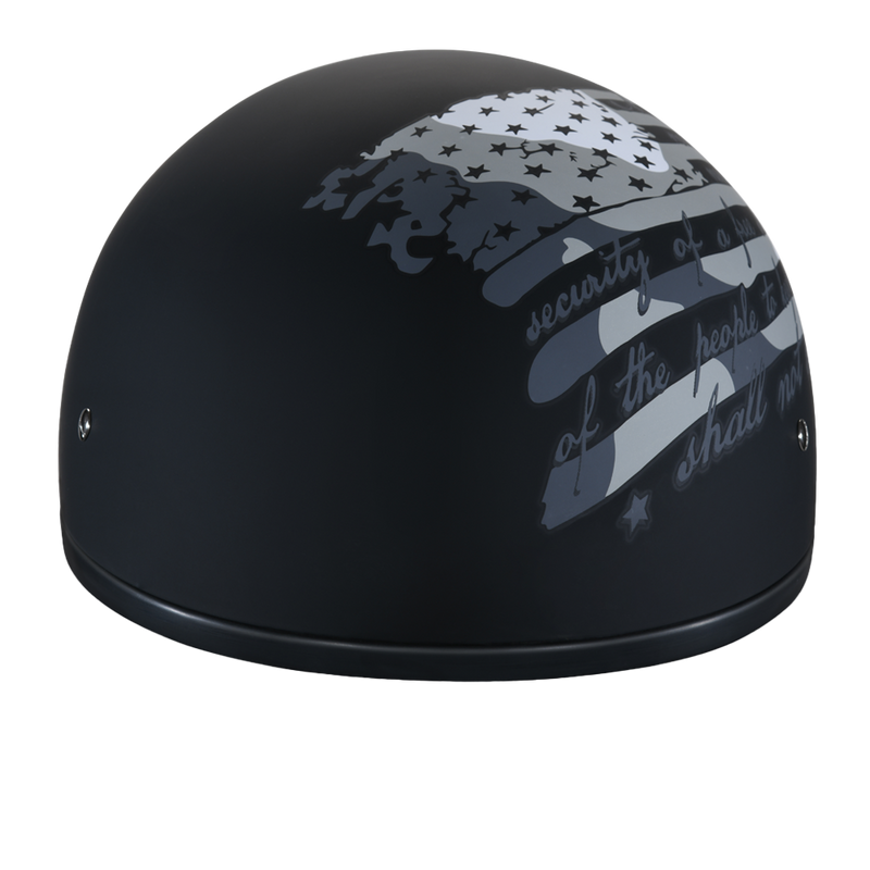 Load image into Gallery viewer, DOT Approved Daytona Motorcycle Half Face Helmet - Skull Cap Graphics for Men &amp; Women, Scooters, ATVs, UTVs &amp; Choppers - W/ 2nd Amendment
