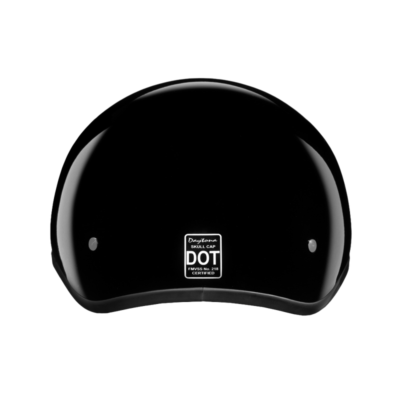 Load image into Gallery viewer, DOT Approved Daytona Skull Cap Half Shell Motorcycle Helmet - Beanie Style for Motorcycles, Cruisers, Scooters, and Mopeds - Hi-Gloss Black