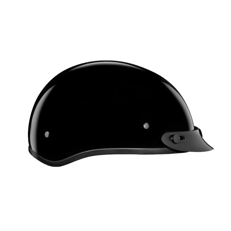 Load image into Gallery viewer, DOT Approved Daytona Skull Cap Half Shell Motorcycle Helmet - Beanie Style for Motorcycles, Cruisers, Scooters, and Mopeds - Hi-Gloss Black