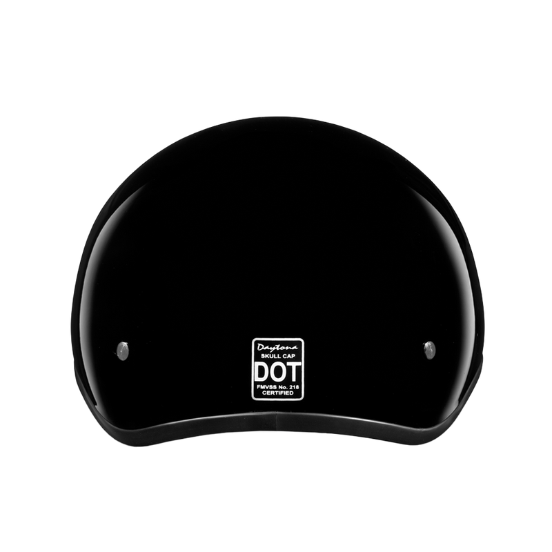 Load image into Gallery viewer, DOT Approved Daytona Skull Cap Half Shell Motorcycle Helmet - Beanie Style for Motorcycles, Cruisers, Scooters, and Mopeds W/O Visor- Hi-Gloss Black