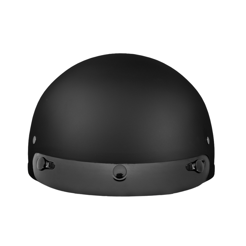 Load image into Gallery viewer, DOT Approved Daytona Skull Cap Half Shell Motorcycle Helmet - Beanie Style for Motorcycles, Cruisers, Scooters, and Mopeds - Dull Black