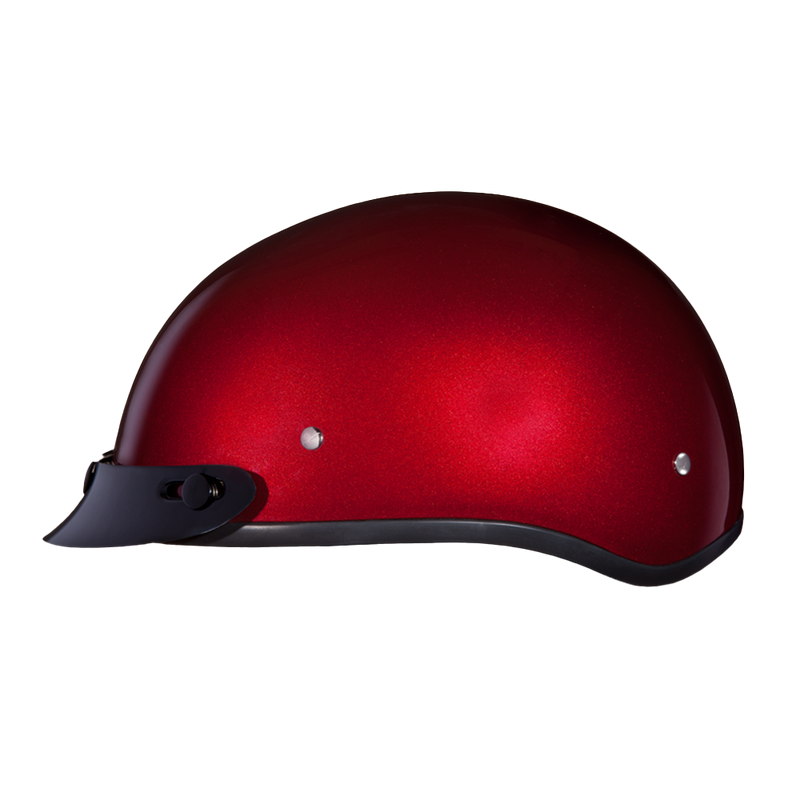 Load image into Gallery viewer, DOT Approved Daytona Skull Cap Half Shell Motorcycle Helmet - Beanie Style for Motorcycles, Cruisers, Scooters, and Mopeds - Black Cherry