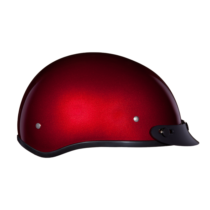 Load image into Gallery viewer, DOT Approved Daytona Skull Cap Half Shell Motorcycle Helmet - Beanie Style for Motorcycles, Cruisers, Scooters, and Mopeds - Black Cherry
