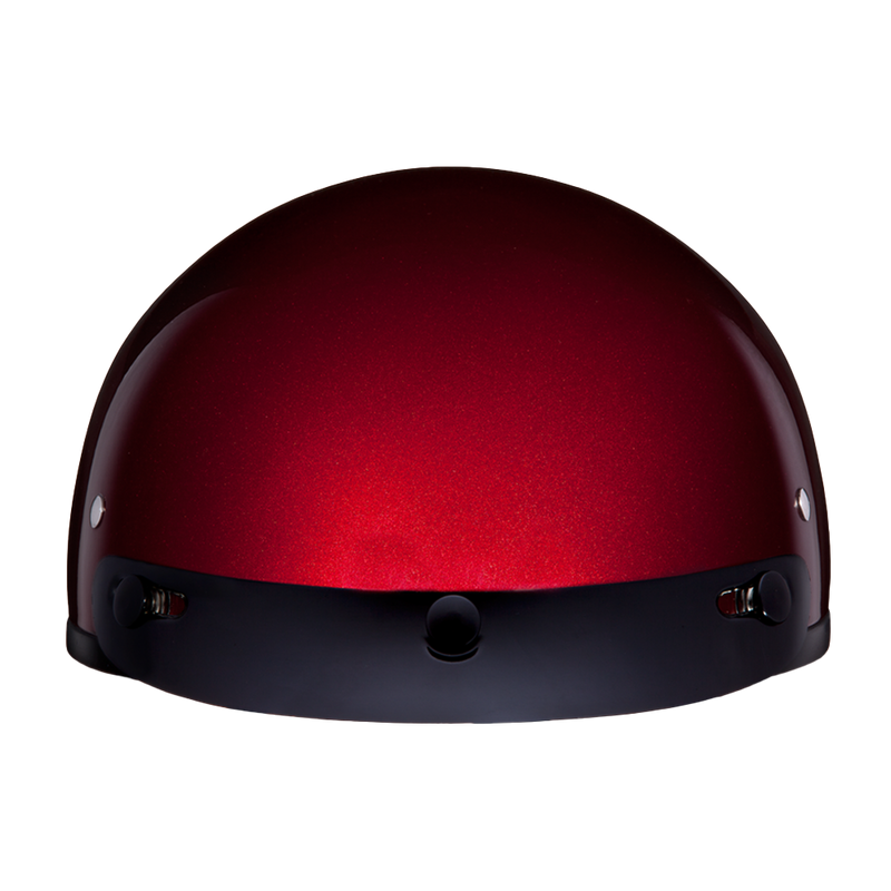 Load image into Gallery viewer, DOT Approved Daytona Skull Cap Half Shell Motorcycle Helmet - Beanie Style for Motorcycles, Cruisers, Scooters, and Mopeds - Black Cherry