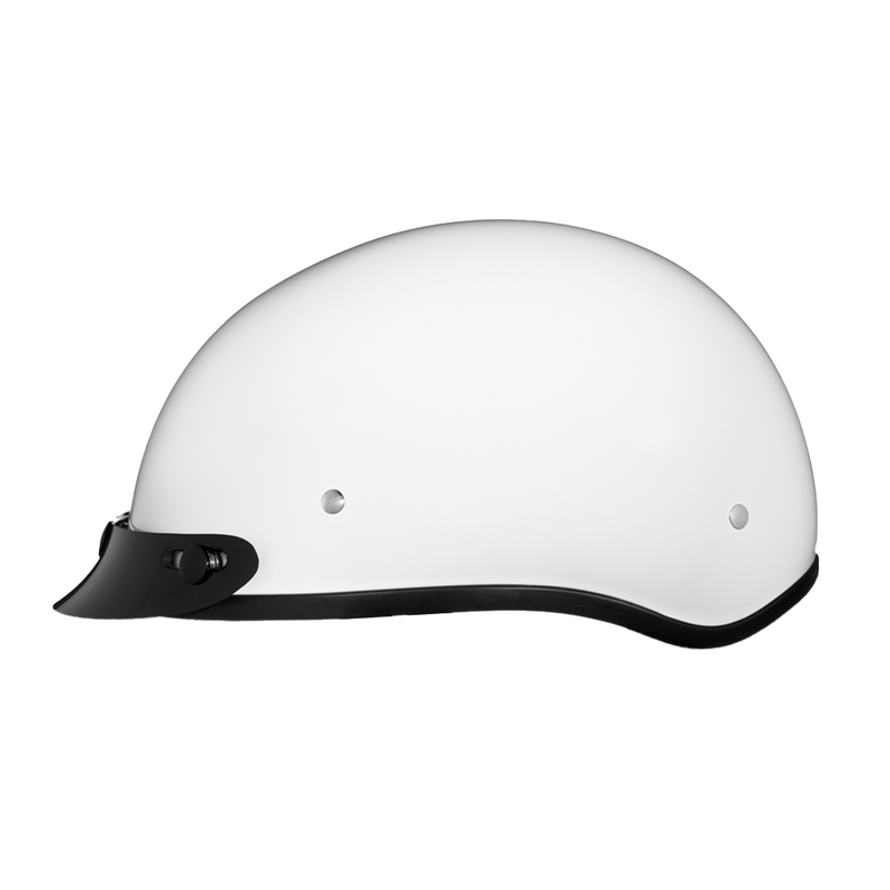Load image into Gallery viewer, DOT Approved Daytona Skull Cap Half Shell Motorcycle Helmet - Beanie Style for Motorcycles, Cruisers, Scooters, and Mopeds - Hi-Gloss White