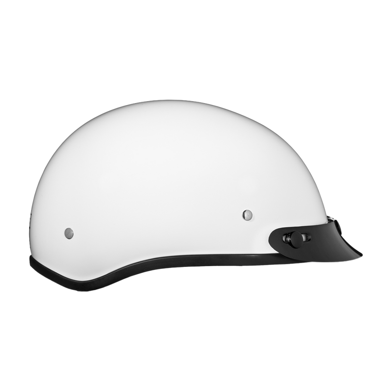 Load image into Gallery viewer, DOT Approved Daytona Skull Cap Half Shell Motorcycle Helmet - Beanie Style for Motorcycles, Cruisers, Scooters, and Mopeds - Hi-Gloss White