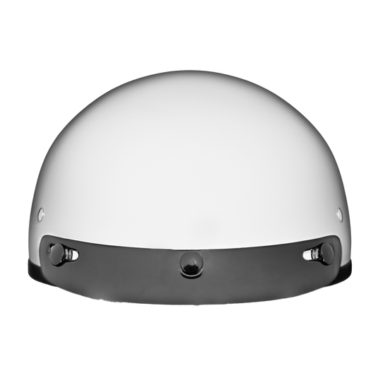 DOT Approved Daytona Skull Cap Half Shell Motorcycle Helmet - Beanie Style for Motorcycles, Cruisers, Scooters, and Mopeds - Hi-Gloss White