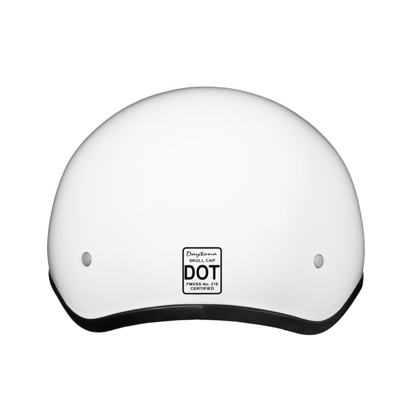Load image into Gallery viewer, DOT Approved Daytona Skull Cap Half Shell Motorcycle Helmet - Beanie Style for Motorcycles, Cruisers, Scooters, and Mopeds W/O Visor- Hi-Gloss White