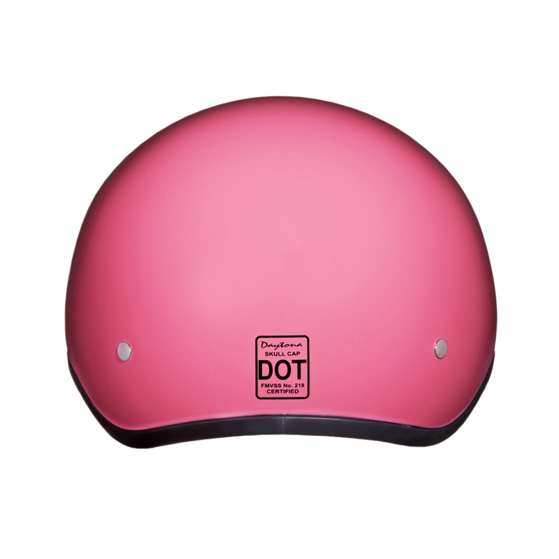 Load image into Gallery viewer, DOT Approved Daytona Skull Cap Half Shell Motorcycle Helmet - Beanie Style for Motorcycles, Cruisers, Scooters, and Mopeds - Hi-Gloss Pink