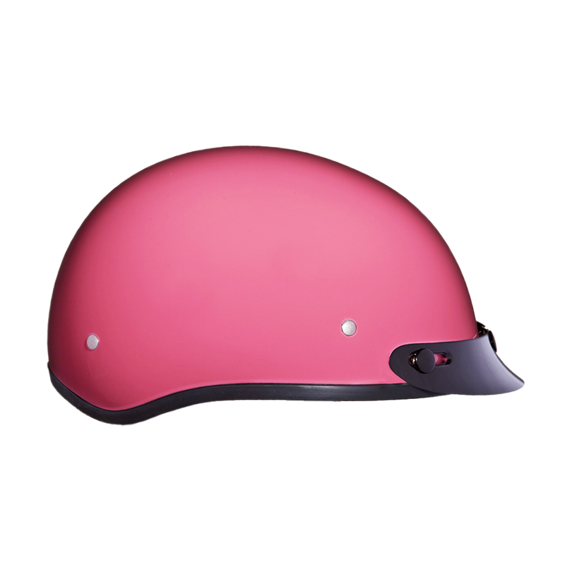 Load image into Gallery viewer, DOT Approved Daytona Skull Cap Half Shell Motorcycle Helmet - Beanie Style for Motorcycles, Cruisers, Scooters, and Mopeds - Hi-Gloss Pink