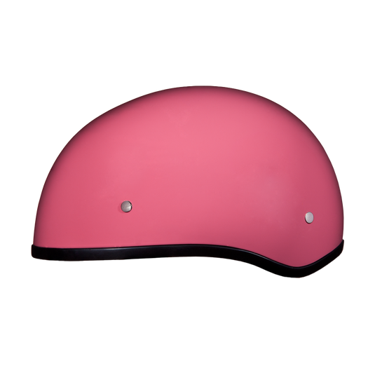 DOT Approved Daytona Skull Cap Half Shell Motorcycle Helmet - Beanie Style for Motorcycles, Cruisers, Scooters, and Mopeds W/O Visor- Hi-Gloss Pink