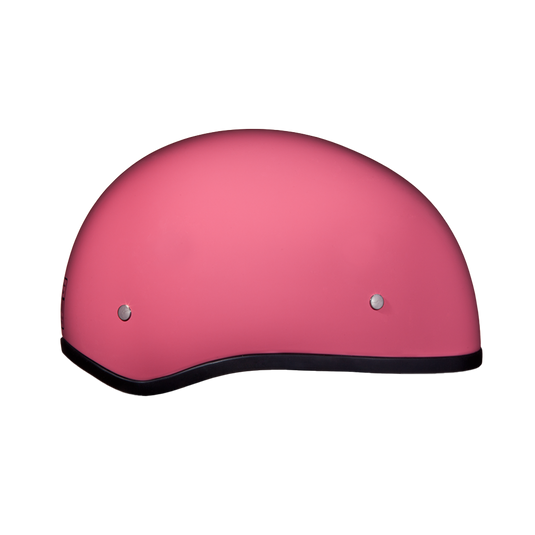 DOT Approved Daytona Skull Cap Half Shell Motorcycle Helmet - Beanie Style for Motorcycles, Cruisers, Scooters, and Mopeds W/O Visor- Hi-Gloss Pink