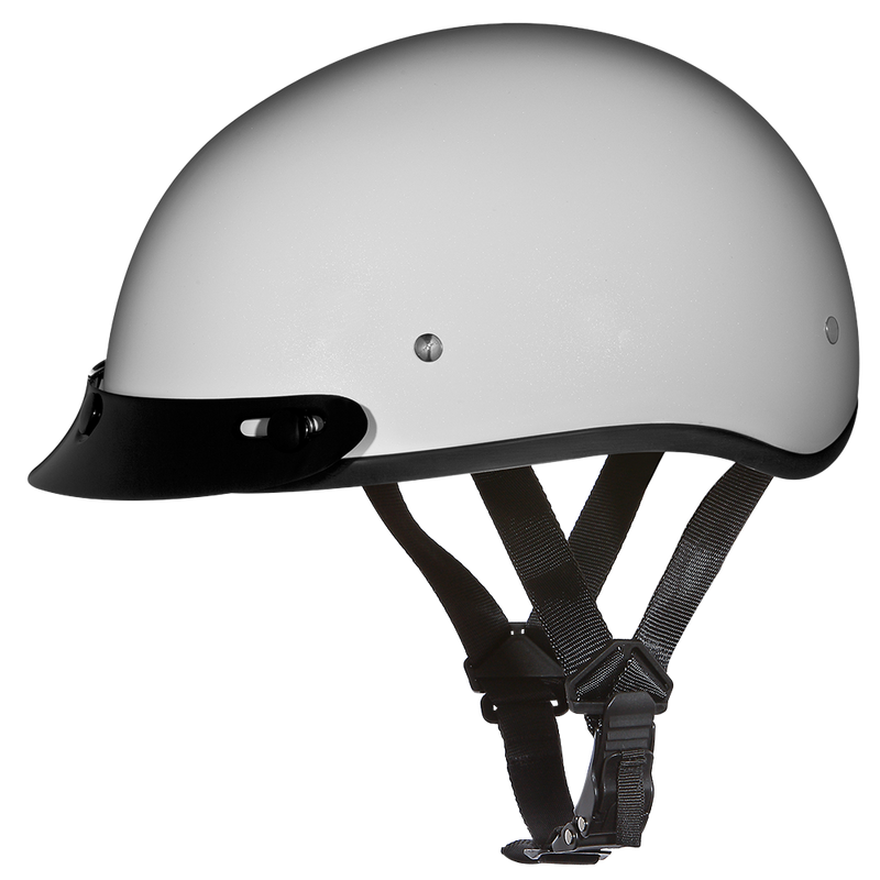 Load image into Gallery viewer, DOT Approved Daytona Skull Cap Half Shell Motorcycle Helmet - Beanie Style for Motorcycles, Cruisers, Scooters, and Mopeds - Pearl White