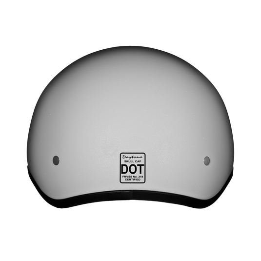 DOT Approved Daytona Skull Cap Half Shell Motorcycle Helmet - Beanie Style for Motorcycles, Cruisers, Scooters, and Mopeds - Pearl White